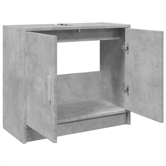 vidaXL Wastafelkast - 63x29x55 cm - Betongrijs Wastafelkast - Wastafelkasten - Badkamer Wastafel Kast - Wastafelkastje
