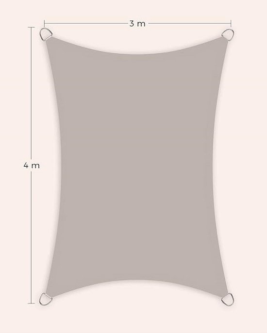 Zonnebeschermingsnet 1.5 x 1.5 m Rechthoekig Scheurvaste UV Schaduwdoek Sunblock net Accepteer maatwerk voor tuin outdoor terras camping party, Wit