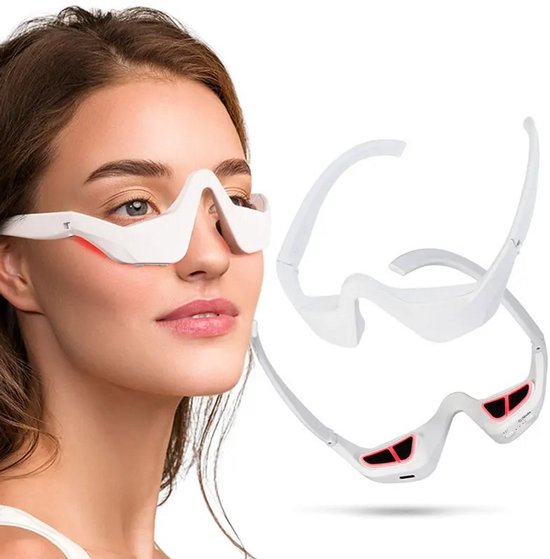 Oogmassageapparaat - Verminderd wallen - Oogverzorging - Lifting masker - EMS - Rood licht - Donkere kringen - Huidverbetering - Bril - Oogzak verwijderen - Licht therapie - Oogspa - Ontspannen