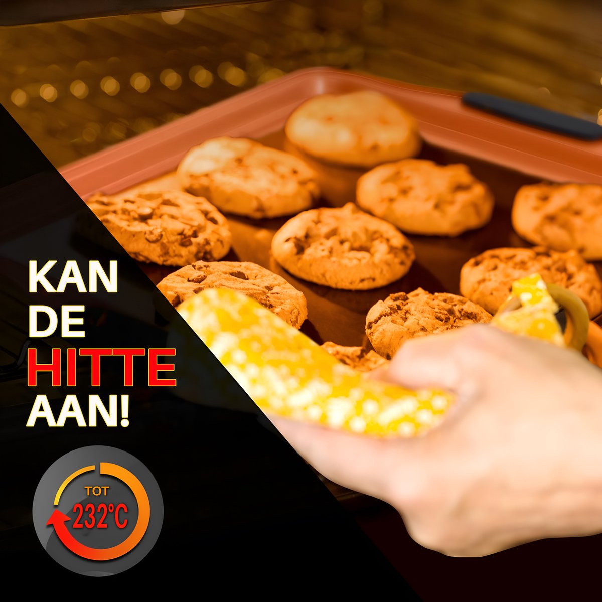 NutriChef, bakplaat oven , 5-delige Bakvorm Set - Stapelbare Bakplaten & Braadslee met Deksel - Handige Maten voor Koken & Bakken- Inclusief Ingebouwde Siliconen Handgrepen - Koper – foto 4