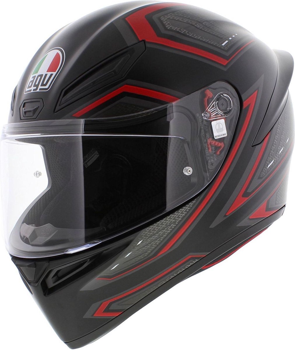 AGV K1 S Motorhelm Sling mat zwart rood XL