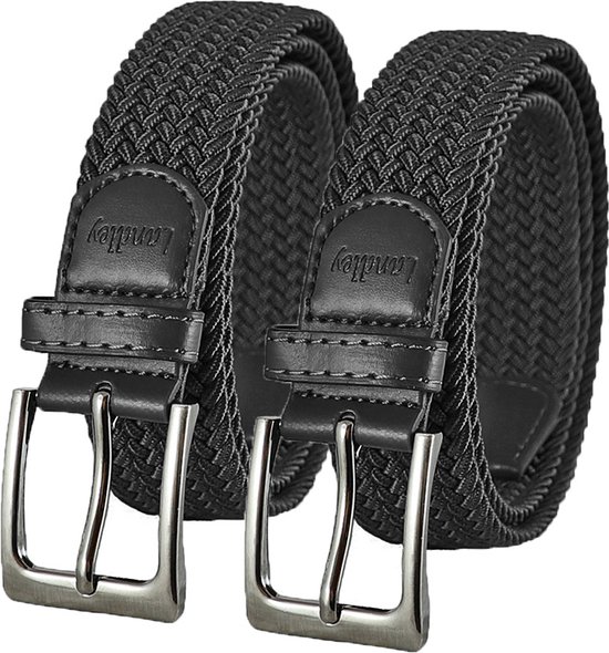 elastische riem EUR 9,99 Heren en dames tweekleurig donker grijs zwart