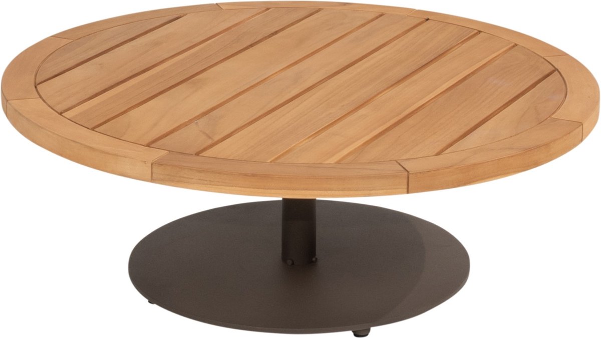 4 Seasons Outdoor Volta salontafel met teakhouten blad in terre