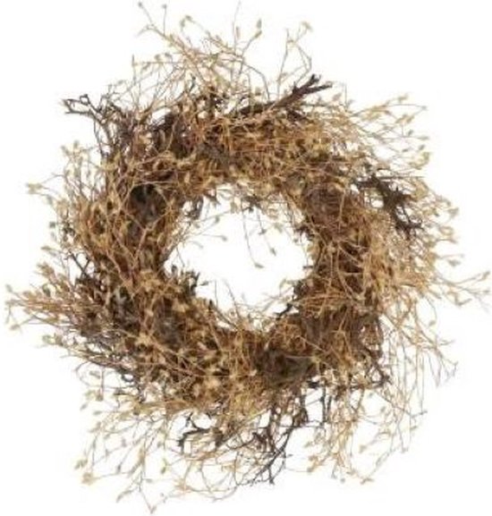 DBT Krans Landelijk Hout-Natuurlijke Materialen "Rough Mountain" Naturel D 30 cm