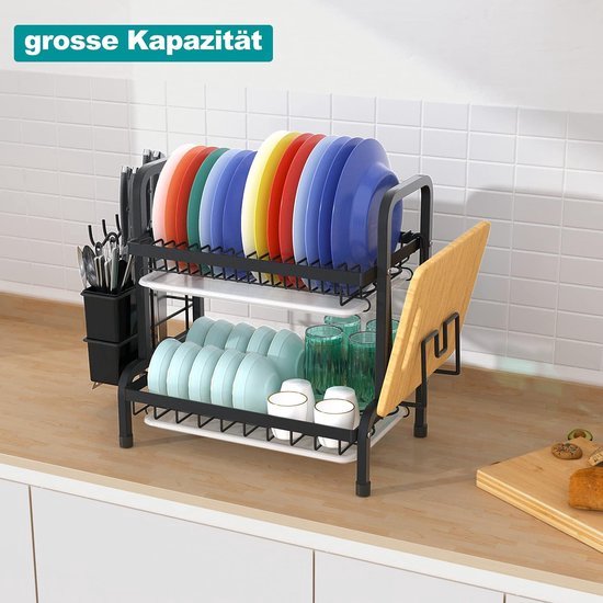 Dish Drying Rack Drainer Afdruiprek Metaal Afvoerafdruiprek Met Druppelbak Black Decker Droogrek Zwart Afdruiprek Brabantiaafdruiprek Metaal Muur