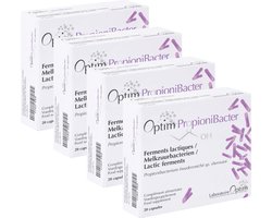 Optim PropioniBacter PACK 4 x 20 capsules melkzuurbacteriën Propionibacterium freudenreichii - darmflora - darmtransit - bacteriestammen
