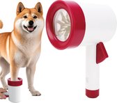 Kaaiman® Hondenpoten reiniger - Manueel - Hondenborstel - Hondenpoot reiniging – Huisdier Poot Schoonmaker - Hondenborstel - Borstel Hond / Kat - Wit - Rood