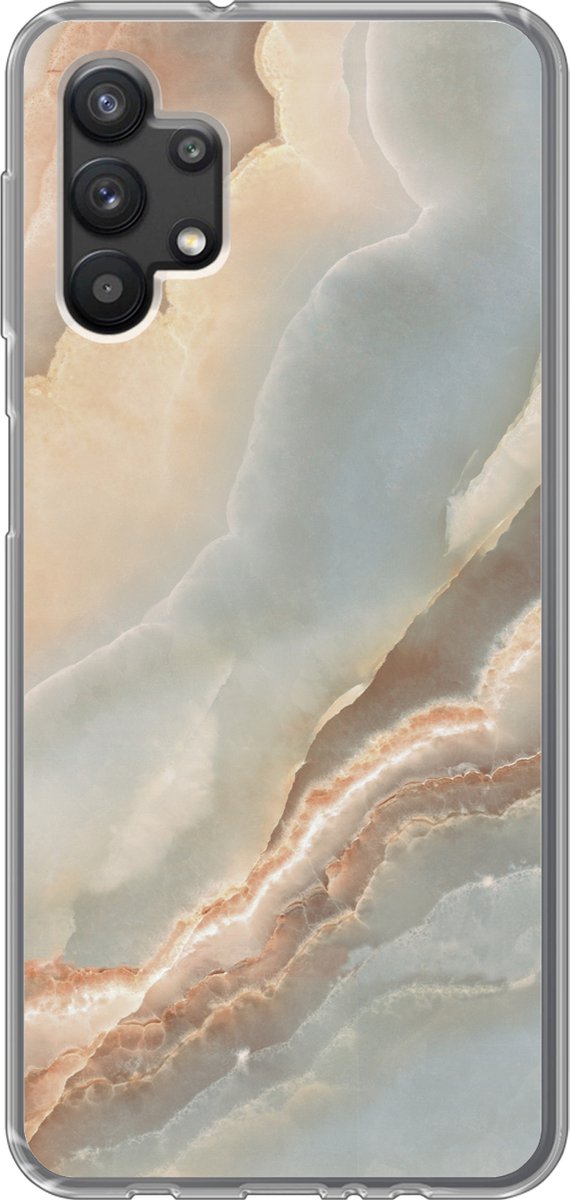 Telefoonhoesje Geschikt voor Samsung Galaxy A32 5G hoesje - Luxe - Mineralen - Natuurstenen - Siliconen Telefoonhoesje Telefoonhoesje