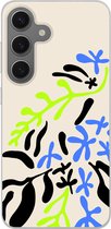 Coque de téléphone compatible avec Samsung Galaxy S25 - Motif abstrait - Feuille - Siliconen