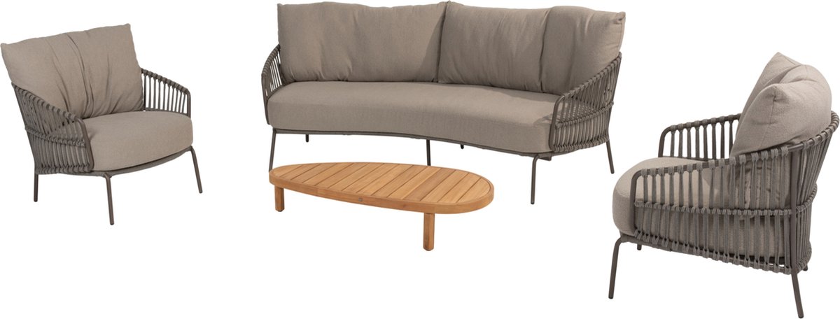 4 Seasons Outdoor loungeset met pebble teak terre design.