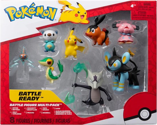 Pokémon Figuren - Battle Ready - Set van 8 Speelfiguur