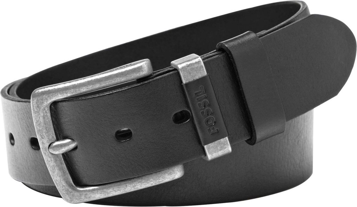 FOSSIL Leren Riem Jay Belt W95 Black Zwart