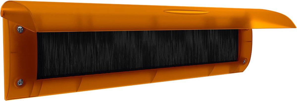 Brievenbusklep oranje | Binnenbriefplaat oranje transparant | Brievenbusborstel oranje met klep | door-line brievenbus
