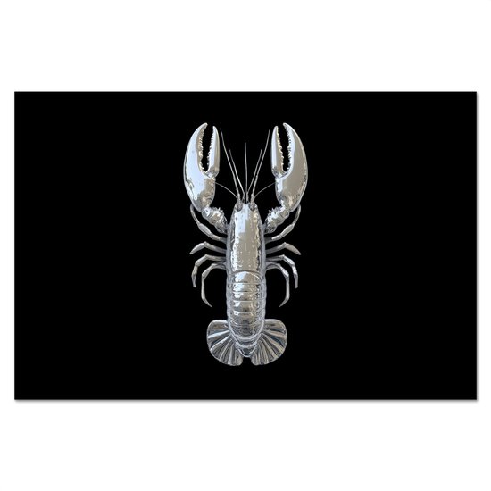 Crédence de Cuisinière en Aluminium 70x50 cm - Homard - Argent - Métallique - Luxe - Écran Pare-éclaboussures pour Plaque de Cuisson - Protection Murale