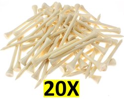 Actie4you® - Golf Tees – Bamboe - Golf Tee – 7CM - 20 stuks