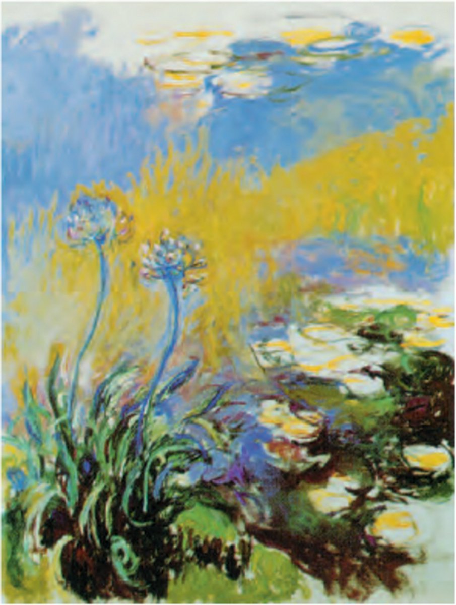 Catch Projecten Claude Monet - Agapanthus - Mini kunstposter - 24x30 cm Multicolor