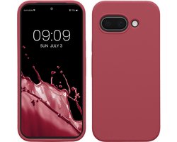 kwmobile telefoonhoesje geschikt voor Google Pixel 9a - Hoesje met siliconen coating - Smartphone case in donkerroze