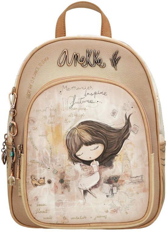 Sac à Dos Anekke Alma – Multicolore Motif Marron, Loisirs Fille/femme