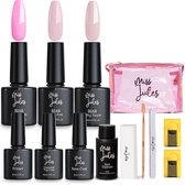 Miss Jules® BIAB Set – Builder in a Bottle Gellak Set met Gellak Kleuren – Nagel Kit Startersset – Builder Gel & Nail Cleanser – HEMA & TPO vrij - Incl. Instructievideo