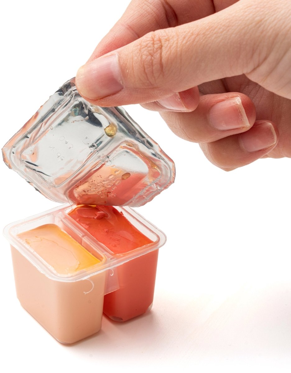 HIMI - Gouache - Twin split cups - set van 48 kleuren - 12g - 3 penselen - Peach Fuzz — afbeelding 5