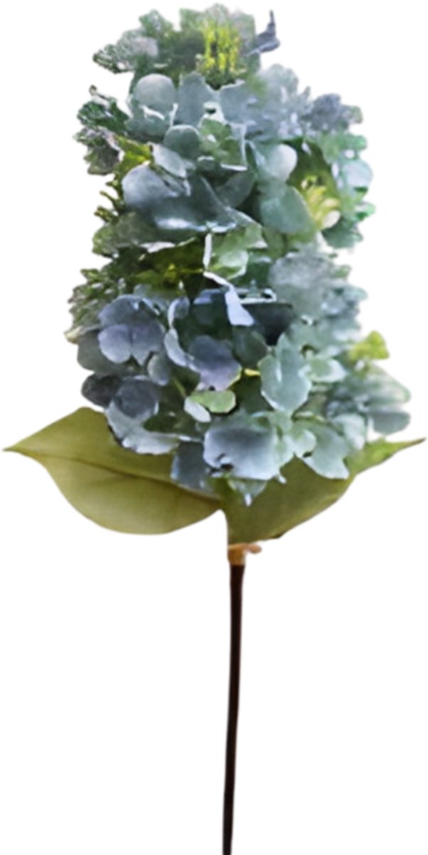 Buitengewoon de boet - Kunst hortensia pluim blauw groen 85 cm