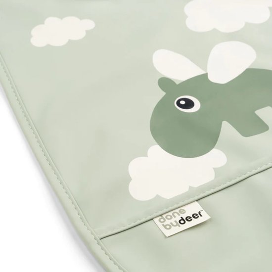 Done by Deer slabbetje happy clouds - groen van Done by Deer — afbeelding 3