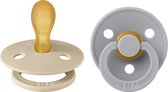 BIBS - Colour Fopspeen - Symmetrisch - Maat 2 - Vanilla/Cloud - Duopack