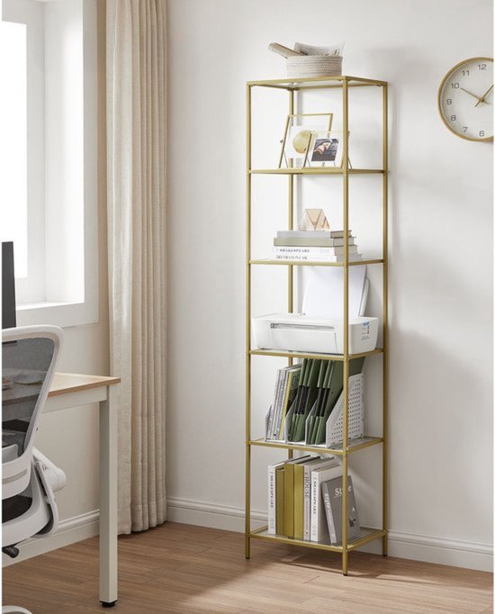 Wit hoek wandrek met 5 planken Wit hoek wandrek met 5 planken