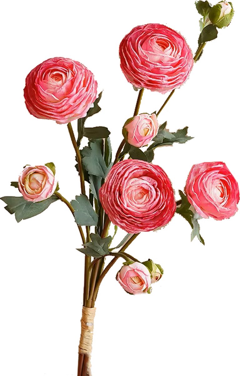 Steelbloem - kunstbloem Pioenroos 57 cm 7 knoppen roze