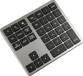 Daroyx® K35B Pro Numpad Draadloos Numeriek Toetsenbord met 2 Bluetooth Kanalen en 2.4 GHZ Direct - Keypad geschikt voor iPhone, Samsung, Apple en Windows - Zwart/Zilver