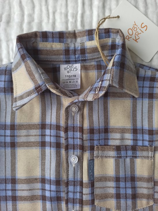 RobyKris Garçons / Filles / Unisexe / Chemise Enfants / Chemise | Manches longues | Flanelle | taille 104-110