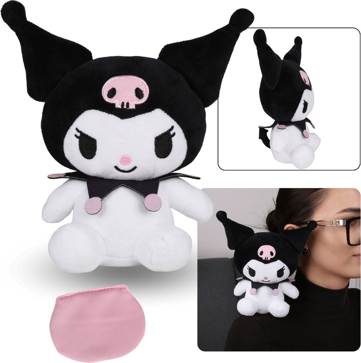 Hello Kitty Kuromi Magnetische schoudermascotte pluche knuffel zachte knuffel 16 cm