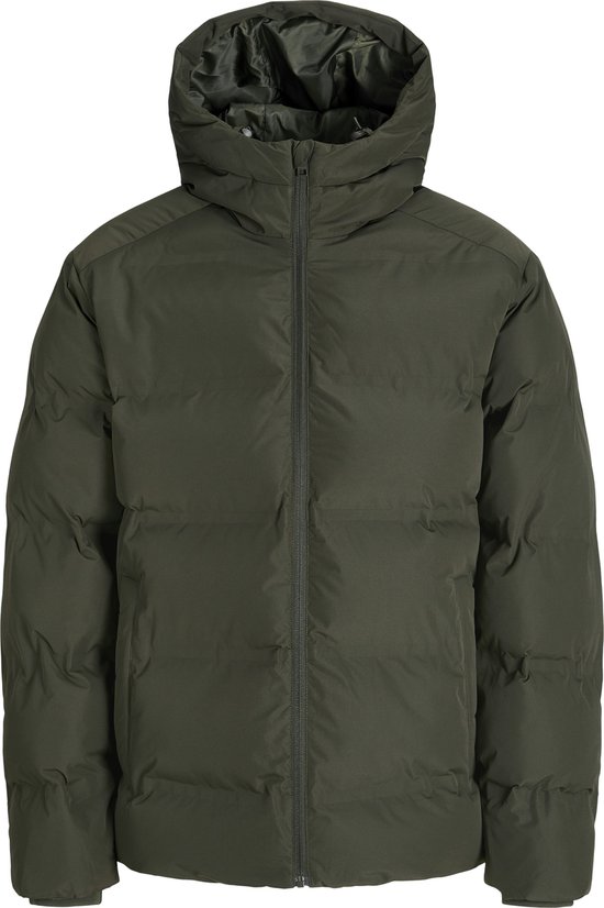 Jack & Jones JJESOHO PUFFER HOOD SN Heren Winterjas - groen - L