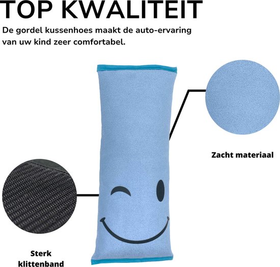 Combiset Groen en Blauw - Gordelhoes Kind - Gordelkussen - Gordel Beschermer - Autogordel beschermer - Slaapkussen Auto - Gordelhoes Auto - Nekkussen Kind - Gordelhoezen — afbeelding 3