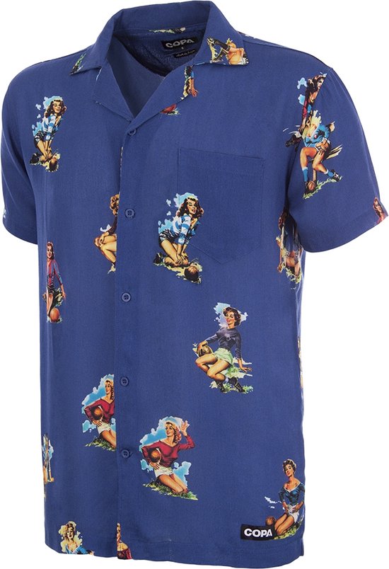 COPA - Calcio Donna Camp Collar Shirt - Mannen - Blauw - XXL