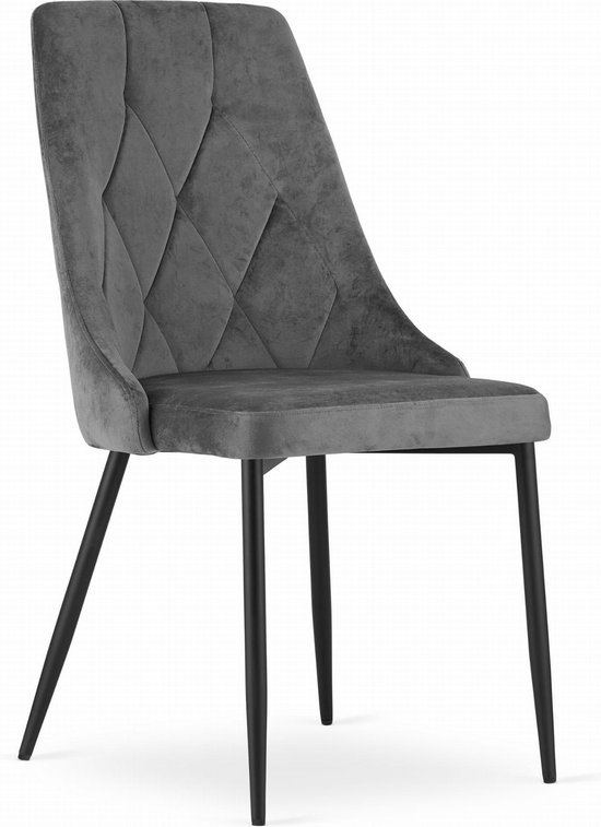 HWC-G46 Set van 2 stoelen voor keuken, woonkamer, massief hout, donker frame, kussen beige