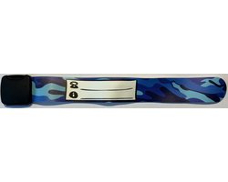 Blauwe camouflage armband (10 stuks) Infoband, super stoere armband voor een dagje uit naar het pretpark, naar strand, op vakantie. Raak jij je kind snel kwijt, loopt hij altijd net de andere kant op? Dit polsbandje is de oplossing. lost and found.