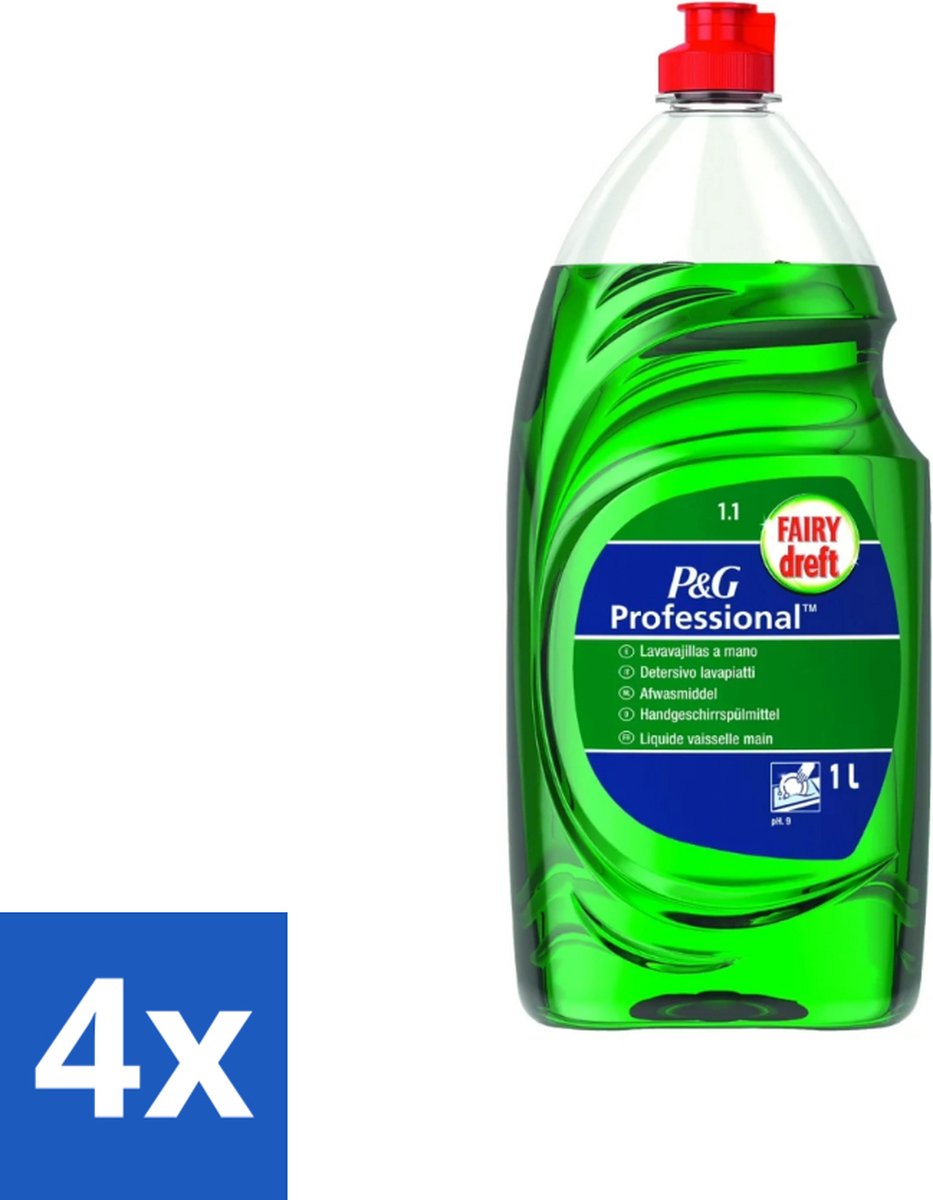 Dreft P&G Professional - Vloeibaar Afwasmiddel - Origineel - 1 L - Voordeelverpakking - 4 stuks