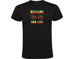 Reggae For Life - Unisex T-Shirt - L - Zwart