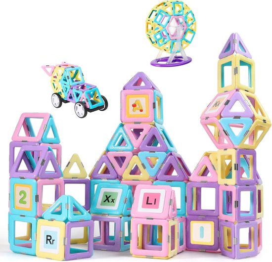 DailySupplies® Magnetische Knikkerbaan - Kinderspeelgoed 1 Laar - Magnetic Tiles - Bouwspeelgoed