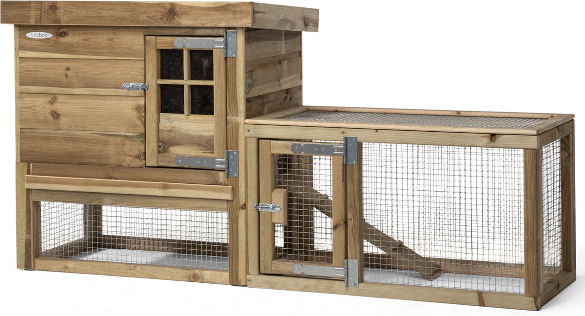 Wood Selections konijnenhok Gradje - Konijnenhok voor buiten - Konijnenren - Konijnenkooi - Nachthok konijn - Konijnenhuis - Dierenverblijf - Konijnen