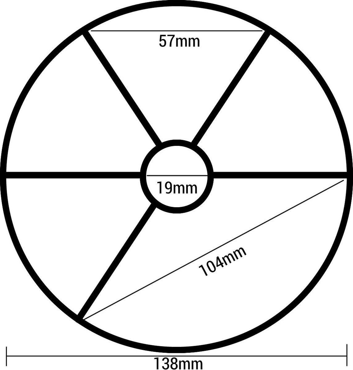 Rubberen ring 6-wegkraan Hayward Ø138mm (Type 1)