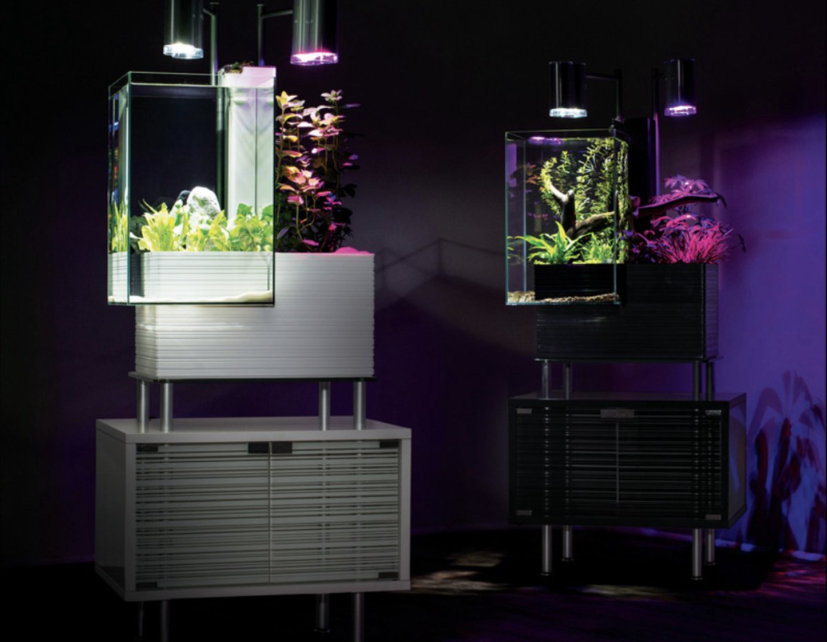 aquarium design aquarium brio Aquaponics WIT INCL meubel complete set thumbnail 7