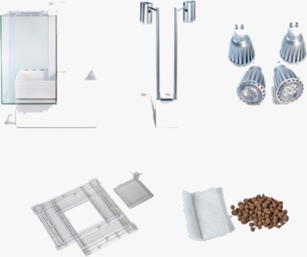 aquarium design aquarium brio Aquaponics WIT INCL meubel complete set thumbnail 4