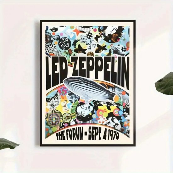 Canvas poster - Muziekposter - Iconische jaren 70 rockband - Vintage concertposter - Hardrock wanddecoratie - Classic rock kunst - Zonder lijst - Trendy - 30x40 cm