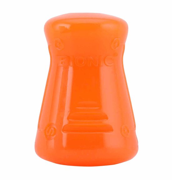 Oranje Bionic Treat Shaker met opengewerkt ontwerp.