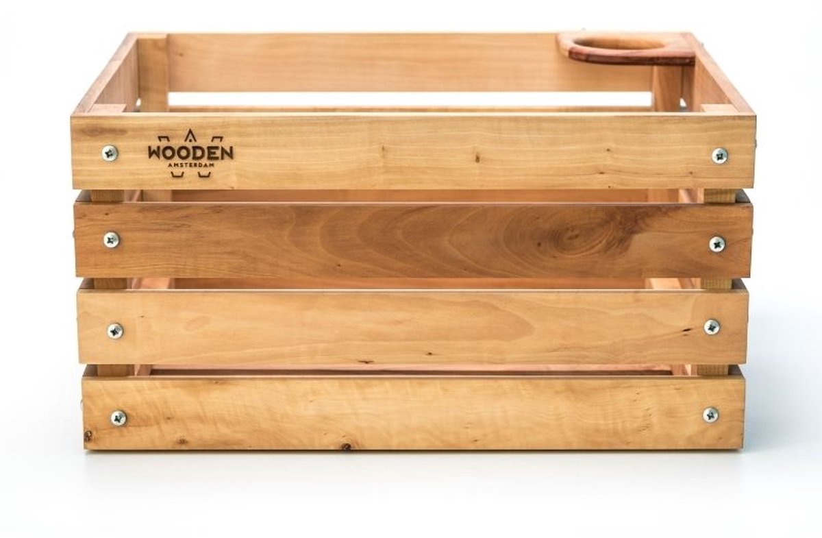 Bicycle Crate with Cupholder - Pear Wood