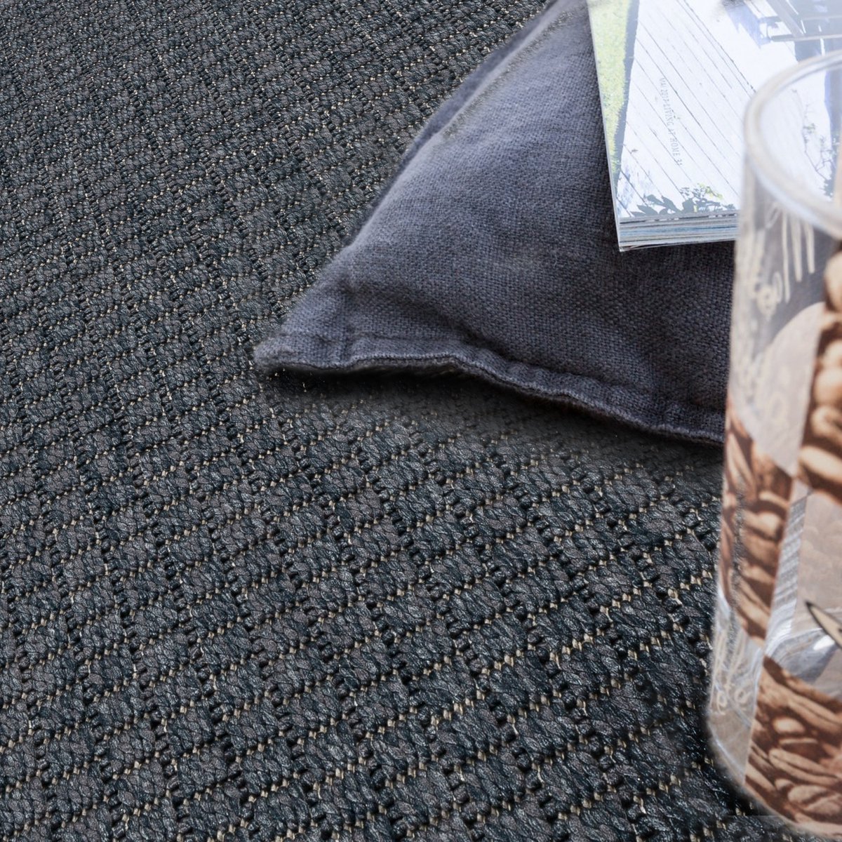 flycarpets Binnen & Buitenkleed Timiso - Effen Uni - Marineblauw