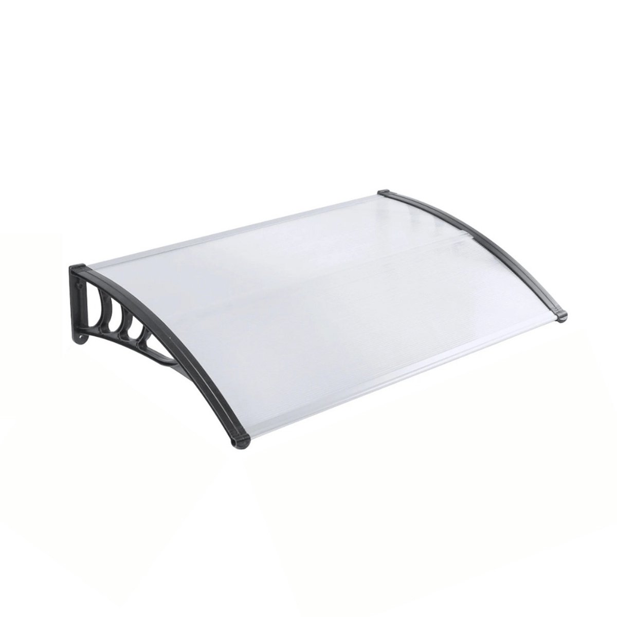 Buylin Deurluifel - Deurluifel 200cm - Overkapping - Luifel Voordeur - Bescherming tegen Regen en Zon - Polycarbonaat Dak - Aluminium Frame - 115x200x24cm