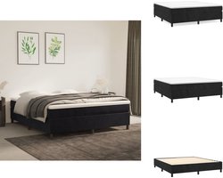 vidaXL - Boxspring - bed - 160x200 - cm - fluweel - zwart
